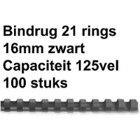 GBC Din A4 16 Mm Binding Comb 100 Units Noir Enfants