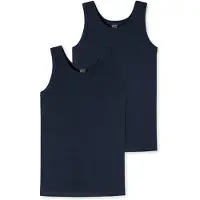 Schiesser Maillot de corps bleu nuit