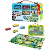 Toi-Toys - Turbo Racers Coffret de collection avec 4 voitures de rallye Véhicules Voitures de course Jouets d'enfants Garçons