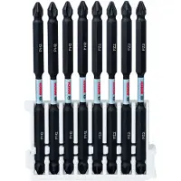 Bosch Impact Ph2x4/pz2x4 110 Mm Cross-shaped Bits Set 8 Units Noir