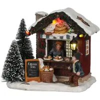 Luville Village de Noël Rouleaux à la cannelle miniatures - L12 x L9 x H11 cm