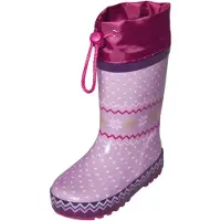 Playshoes Bottes en caoutchouc marron / lavande / pitaya / blanc