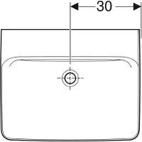 Geberit Renova Plan, lavabo, 60x48 cm, sans trou pour robinet, sans trop-plein, 501639 (480 mm, 600 mm)