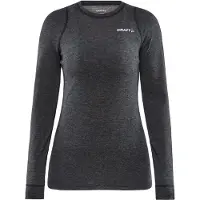 Craft Maillot de Corps Craft Women Core Wool Merino LS Tee Black Melange-XXL