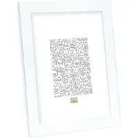 Deknudt Cadre photo Deknudt blanc avec bord en argent 18x24 S41VK1