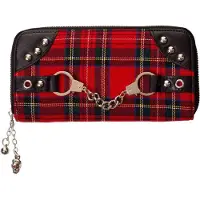 Banned Portefeuille Gothic de - Portefeuille Tartan Rouge - pour Femme - noir/rouge - Taille Standard
