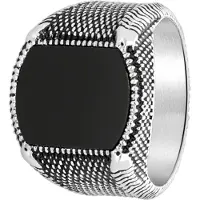 Lucardi Bague noir / argent