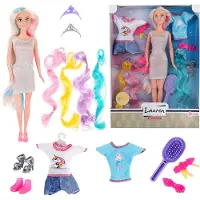 Toi-Toys Poupée Lauren Teen+textile de cheveux +gem. 04117A