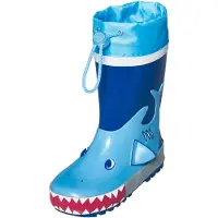 Playshoes Bottes en caoutchouc 'Hai' bleu / bleu clair / rouge / blanc