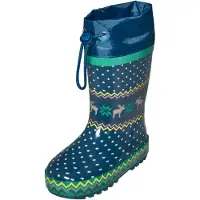 Playshoes Bottes en caoutchouc marine / mélange de couleurs