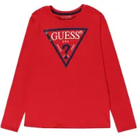 GUESS T-Shirt bleu foncé / rouge / blanc