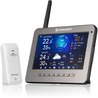 Bresser Station météo WLAN HD TFT 7 en 1 professionnelle 7003500 Gris