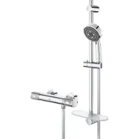 GROHE Ensemble thermostatique PRECISION FEEL 34791000 douchette 3 jets + barre 60 cm - chrome