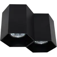 LumenXL Spot en saillie Design 2-lumières noir - Ira