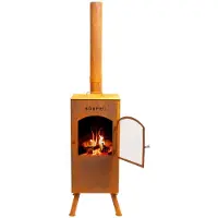 Bonfeu Poêles de jardin BONCARRE Corten - H 164 x L 35 x L 35 cm