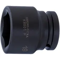 Bahco K8901M-50 - Douille à choc 6 pans 3/4", dimensions métriques, et finition phosphatée