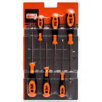 Bahco Jeu De Tournevis Slotted-pozidriv With Rubber Handle 6 Unités
