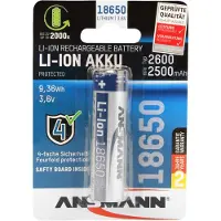 Ansmann 1307-0000 Li-Ion 18650 2600mAh 3,6V Akku 9,36Wh 1307-0000
