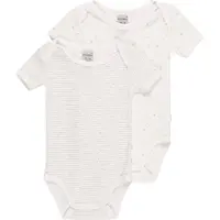 Schiesser Barboteuse / body ' Original Classics ' gris / blanc