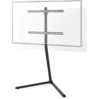 Nedis support TV au sol - 49 - 70 " - poids d'écran maximal supporté : 40 kg - design en V - sangle anti-basculement - fermeture à déclic - aluminium / acier - noir