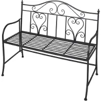 Progarden Banc de bistro de jardin Métal Anthracite