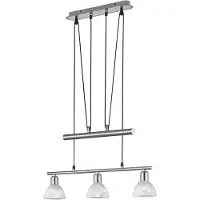 TRIO Lampe à suspension LED Levisto Nickel à 3 ampoules