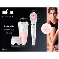 Braun Silk-épil 5 Wet&Dry 81683690 Épilateur blanc, rose 28 Pince à épiler