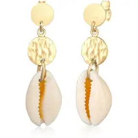 Elli Boucles d'oreilles 'Muschel' champagne / or
