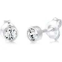 Elli Boucles d'oreilles 'Solitär' argent