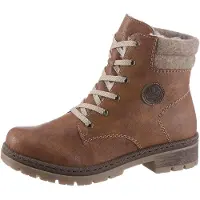 Rieker Bottines à lacets beige chiné / caramel / brun foncé