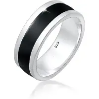 KUZZOI Bague noir / argent