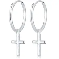 Elli Boucles d'oreilles 'Kreuz' argent