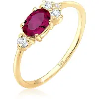 Elli PREMIUM Bague or / rouge