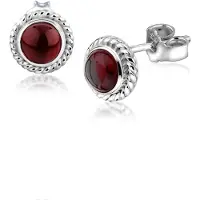 Nenalina Boucles d'oreilles rouge foncé / argent
