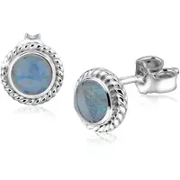 Nenalina Boucles d'oreilles bleu fumé / argent