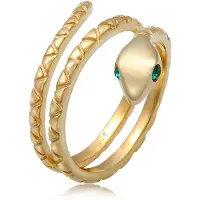 Elli Bague 'Pinky Snake' or / émeraude