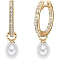 Valero Pearls Boucles d'oreilles or / transparent / blanc perle