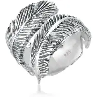 Elli Bague 'Feder' noir / argent