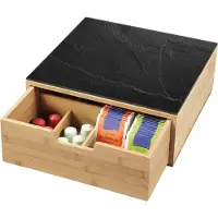 Kesper Boîte avec tiroir pour café/thé, Accessoires de thé, Marron