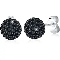 Elli Boucles d'oreilles noir / argent
