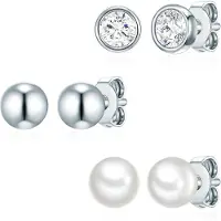 Rafaela Donata Boucles d'oreilles argent / transparent / blanc perle