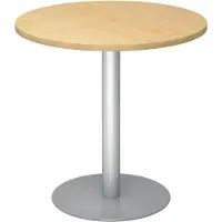 Hjh OFFICE PRO BISTRO F80R S - Système de table de réunion en érable argenté, Ø 80