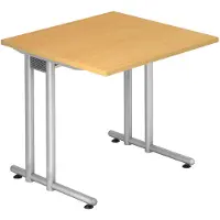 Hjh OFFICE PRO Bureau à hauteur fixe VNS (80 x 80 x 72 cm)
