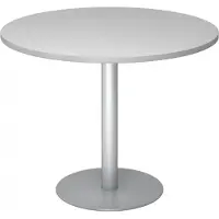 Hjh OFFICE PRO BISTRO F100R S - Système de table de réunion Gris Argent Ø 100