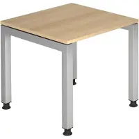 Hjh OFFICE PRO JS08 höhenverstellbarer Schreibtisch eiche rechteckig