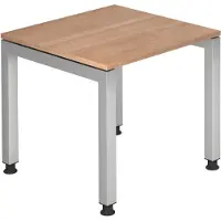 Hjh OFFICE PRO JS08 höhenverstellbarer Schreibtisch nussbaum rechteckig