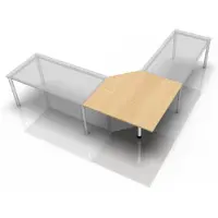 Hjh OFFICE PRO Elément de liaison pour la table de bureau MyTable XB Cadre de table blanc