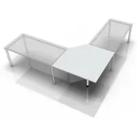 Hjh OFFICE PRO Elément de liaison pour MyTable XB Bureau Piétement de table Blanc
