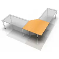 Hjh OFFICE PRO Elément de liaison pour MyTable XB Bureau Piétement de table Blanc