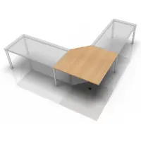 Hjh OFFICE PRO Elément de liaison pour MyTable XB Bureau Piétement de table Graphite